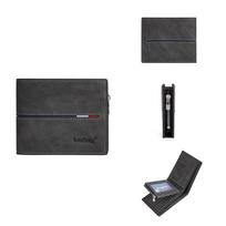 Baellerry Men's Vintage Simple Short Wallet with Multiple Card Slots and Zipper Coin Purse ruda