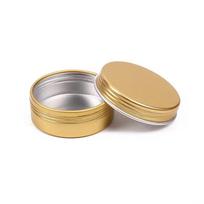 50 vnt. 25 ml aliuminio indelis 25 g aliuminio skardinė talpykla Auksinės spalvos 25 ml kosmetikos indelis