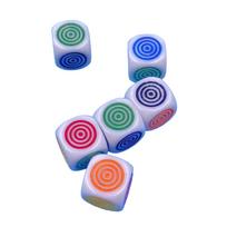 Acrylic 16mm Dices Set Colorful Six Sided Dices Cubes with Dots Playings Square Block Dices Circles-shape Board Game Toy