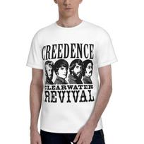 JOISOMI Men's t Shirt CCR Rock & Roll Band Men's Athletic T-Shirts Short Sleeve Quick Dry Breathable Crew Neck S balta