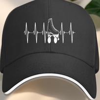 Roller Skate Heartbeat Baseball Cap Unisex Adjustable Polyester Casual Sports Hat One Size