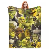 Shrek Collage Blankets Quality Warm Soft Throw Blanket Winter Airplane Travel Couch Bed Funny Bedspread 75x90cm