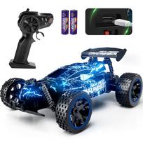 Tecnock Remote Control Car for USB RC Birthday Gift Illumination Kids, Type-C Charging, Off-Road, 2.4GHz, Car, (Blue Version) mėlyna