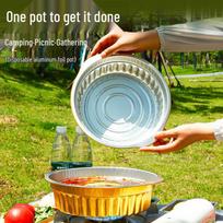 Disposable Aluminum Foil Hot Pot Bowls (20-Pack, 1430ml)