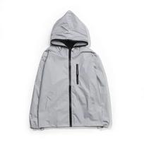 Night Warning Reflective Jackets Spring/Autumn Reflective Windbreaker Hooded Jacket  Fishing M
