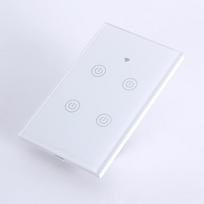 HomeKit US WIFI Smart Touch Light Electrical Switch Smart Wifi Wall Touch Switch 1/2/3/4 Gang Glass Panel (White,118 * 72 * 39mm&Australia Standard) balta