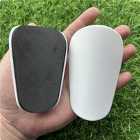 Mini Shin Guards Shock Absorbent Football Pad Lightweight Soccer Leg Guard for Adults, White 10-6cm