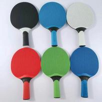 Customizable Premium Outdoor Plastic Table Tennis Racket with 3-Layer Baseboard Light Tip Heavy Handle Pimples Out Rubber