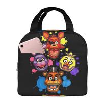 Custom FNAF At Freddys Resuable Lunch Box  Waterproof Adventure Survival Game Cooler Thermal Food Insulated Bag Work One Size