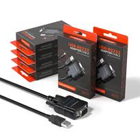 DriverGenius SerialPulseX to RS232 Conversion Adapter DB9 RS232C Compatible USB-A (9 LEDs, 6-pack) juoda