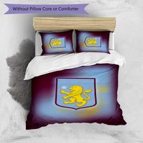 Aston Villa Football Printed 3 Pieces Bedding Set, Comfortable Skin Friendly Bedroom Duvet Cover Set 135cm*200cm