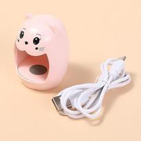 Mini fototerapijos aparatas animacinės formos vieno piršto nagų priauginimo šviesa LED greitai džiūstanti nagų aliejaus klijų kepimo šviesa USB rožinė