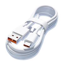120 W 10A USB C tipo USB kabelis Super greito įkrovimo linija, skirta Xiaomi Samsung Huawei Honor Quick Charge USB C kabeliai Duomenų laidas 1m balta