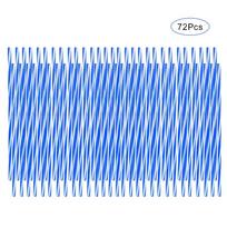 72PcsPack Motorcycle Dirt Bike Wheel Spoke Protector Cover Guard Wrap(Blue and White)