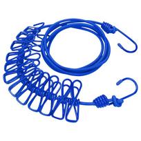 1pc Retractable Portable Clothesline Travel Clothesline with 12 Clothes Clips Indoor Clothes Drying Rope Outdoor Camping Accessories