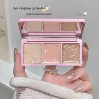 SHAQINUO Seamless Three-Color Concealer Palette: Covers Acne Scars, Dark Circles, Nasolabial Folds & Brightens Complexion