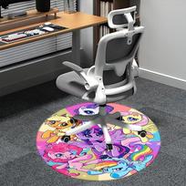 My Little Pony,Friendship Is Magic Chair mat Round Rug Office carpet, Machine Washable, Non slip, Suitable for Living Rooms, Bedrooms 80cm