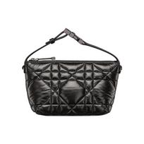 Dior Travel Nomad Oversized Woven Leather Lunch Box Clutch Women clutch Black Silver S5553BMIG-M900 Basic Set (Bag+Dust Bag)