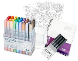 Copic Too Ciao Starter 36 Made in Multicolor Illustration Marker Refillable Ink Box, Colors, Japan, Markers, Pens,