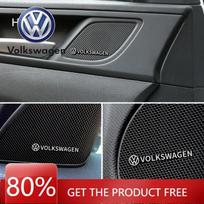 VOLKSWAGEN VW 4 vnt. 3D aliuminio garsiakalbio stereo garsiakalbio ženklelis emblema Lipdukas VW Volkswagen Golf Polo Passat Touran Acces