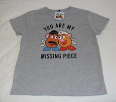 Disney Toy Story Mr & Mrs Potato Head Ladies Grey Printed T Shirt Size XL New L