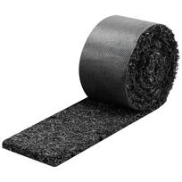 Rubber Mulch Mat Roll, 4 Rolls 305 x 11.5 cm, Recycled Rubber Permanent Mulch Edging Border, Natural-Looking Flower Barrier with Stakes, 0.5 in Thick