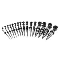 36PCSCelsiusSet Stainless Steel Ear Expander Stretching Tapers and Tunnels(Silver)