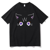 Genshin Impact Scaramouche Cat T Shirt Funny Men/women Clothing Harajuku Summer Tops Vintage Unisex  Graphic T Shirts M