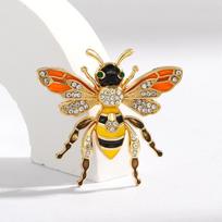 Yellow Bee Environmentally Friendly Insect High-end Fashion Women's Accessories High-end Brooch 3cm*5cm