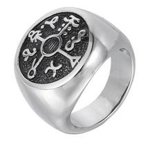 European and American Retro Character Ring Punk Style Men's Ring 6