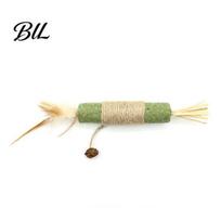 Bite Resistant Chew Stick Toy Cat Catnip with Jute Rope Boredom Feather Teething Pet Teeth Cleaning Interactive S
