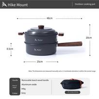 Portable Ultra-light High-capacity Double-layerCamping Cookware Set Made of AluminumOxide-Ideal for Steaming&Boiling in the Wild juoda