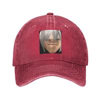 Blursed Dante Devil May Cry Ugly Funny Face Meme Baseball Caps Washed Denim Hats Casquette Streetwear Baseball Cowboy Hat One Size