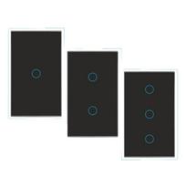 Tuya 120 U.S. Standard Wifi Smart Touch Switch Modern Zero Fire/Single Zero Fire Universal 1/2/3/4 Open Wall Light Switch Safe (Black,other&Eu Standard) juoda