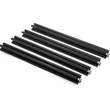 V Slot Aluminium Profile Black Anodized 2020 V Slot Aluminum Extrusion for 3D Printer 10mm-2000mm