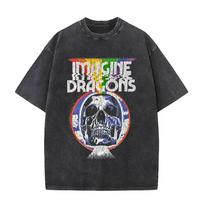 2026 Hot Sale Rock Band Imagine Dragons Live in Vegas Washed Vintage T-shirt Men Women Gothic Oversized T Shirts Unisex Casual Cotton T-shirts Top L