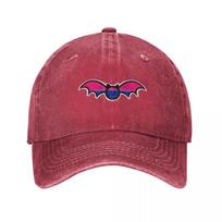 Bisexual Pride Bat Baseball Cap Unique hats Unisexs big size hat tea Hat custom caps Womens Hats For The Sun Unisexs