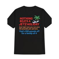 Women's Funny Nothing Beats Holiday Graphic T Shirt Men Tee Streetwear Casual Trendy Oversized Loose Vintage S