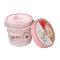 Honey Peach Body Scrub Cream Deeply Cleansing Exfoliating Scrub for Smooth & Glowing Skin Dead Skin Removal Moisturizing 100g white
