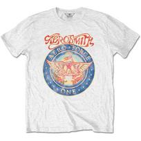 Aerosmith T Shirt Aero Force One Band Logo new Official Mens White Unisex T-Shirt Graphic Tee S