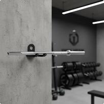 Single Barbell Mount Wall Attached Bar Holder Space Saving Storage Bracket for Home Gym