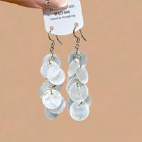 Dopamine Style Tassel Drop Earrings for Women Exquisite Colorful Disc Shell Dangle Earrings Casual Sweet Versatile Jewelry Gift balta