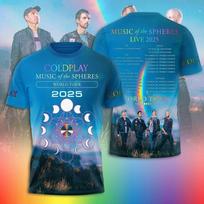 Coldplay Music Of The Spheres Live 2026 3D T-Shirt S