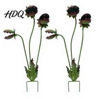 Fantasy Garden Decoration 2 Pcs Whimsical Metal Carnivorous Plant Stakes 25-Inch Large Venus Flytrap Outdoor Sculpture Sculpture Rust-Resistant Yard