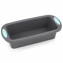 Loaf Pan Gray Flexible Non-Stick Bread Mold with Mint Grip Ends for DIY Kitchen Baking Bread Cake Meatloaf Jelly and Pudding įvairiaspalvis