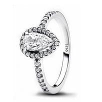 CopperPlated Marquise Engagement Ring Shimmering Halo Crystal Detail Hypoallergenic For Sensitive Skin Trendy Statement Ring 8