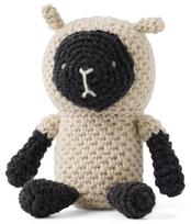 Raw Wool Knitting Kit Amigurumi of a Sheep #8-12M Round-Headed pilka spalva