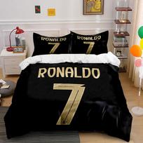 Juodo Ronaldo 7 patalynės komplektas  Patalynė Antklodės užvalkalų komplektas Antklodės užvalkalas Pagalvės užvalkalai    (1 * Antklodės užvalkalas, 2 * Pagalvių užvalkalai, be antklodės įdaro) 135x200cm white