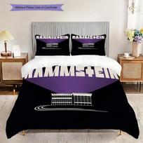 Rammsteins Industrial Rock Legacy Three-piece set (1 * duvet cover + 2 * pillowcase, without core) 2D Flat Soft and comfortable Bedding set 135x200cm