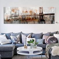 Vintažinis Golden Gate Bridge Drobės Tapyba Kraštovaizdis Plakatai ir spaudiniai Sienos Menas Paveikslėliai Svetainės namų dekoras Be rėmelio 20*40cm gray